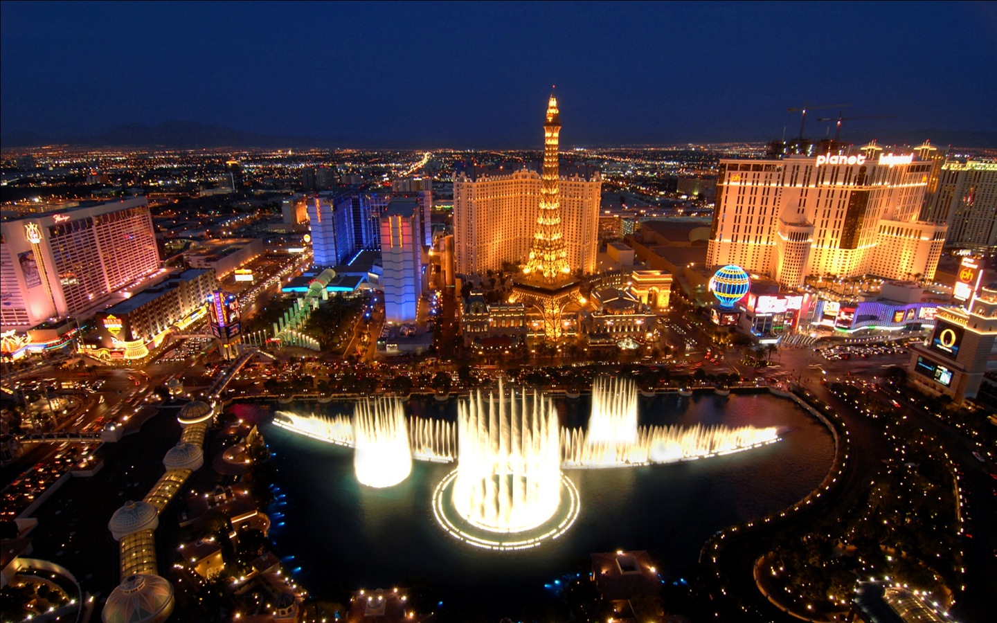 Hermosa noche en fondos de pantalla de alta definición de Las Vegas #20 - 1440x900