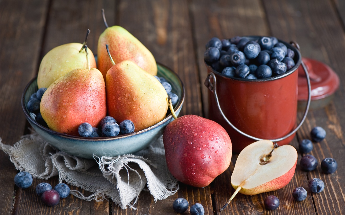 Succulent fruits, poires close-up fonds d'écran HD #17 - 1440x900