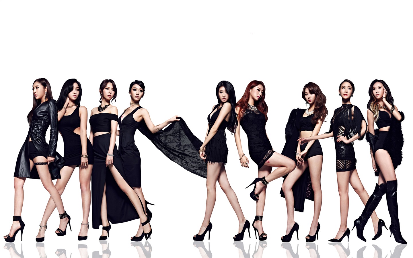 Korean Girl skupina Nine Múzy HD tapety na plochu #19 - 1440x900
