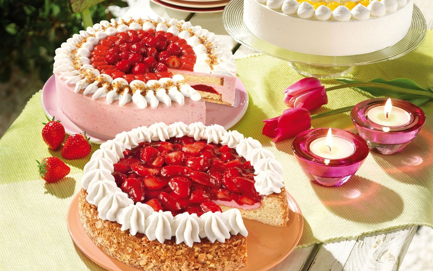 맛있는 딸기 케이크의 HD 배경 화면 #23 - 1440x900