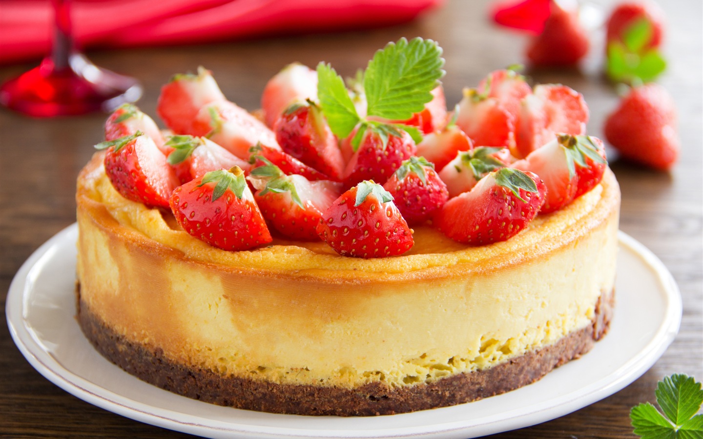 Delicious strawberry cake HD wallpapers #25 - 1440x900