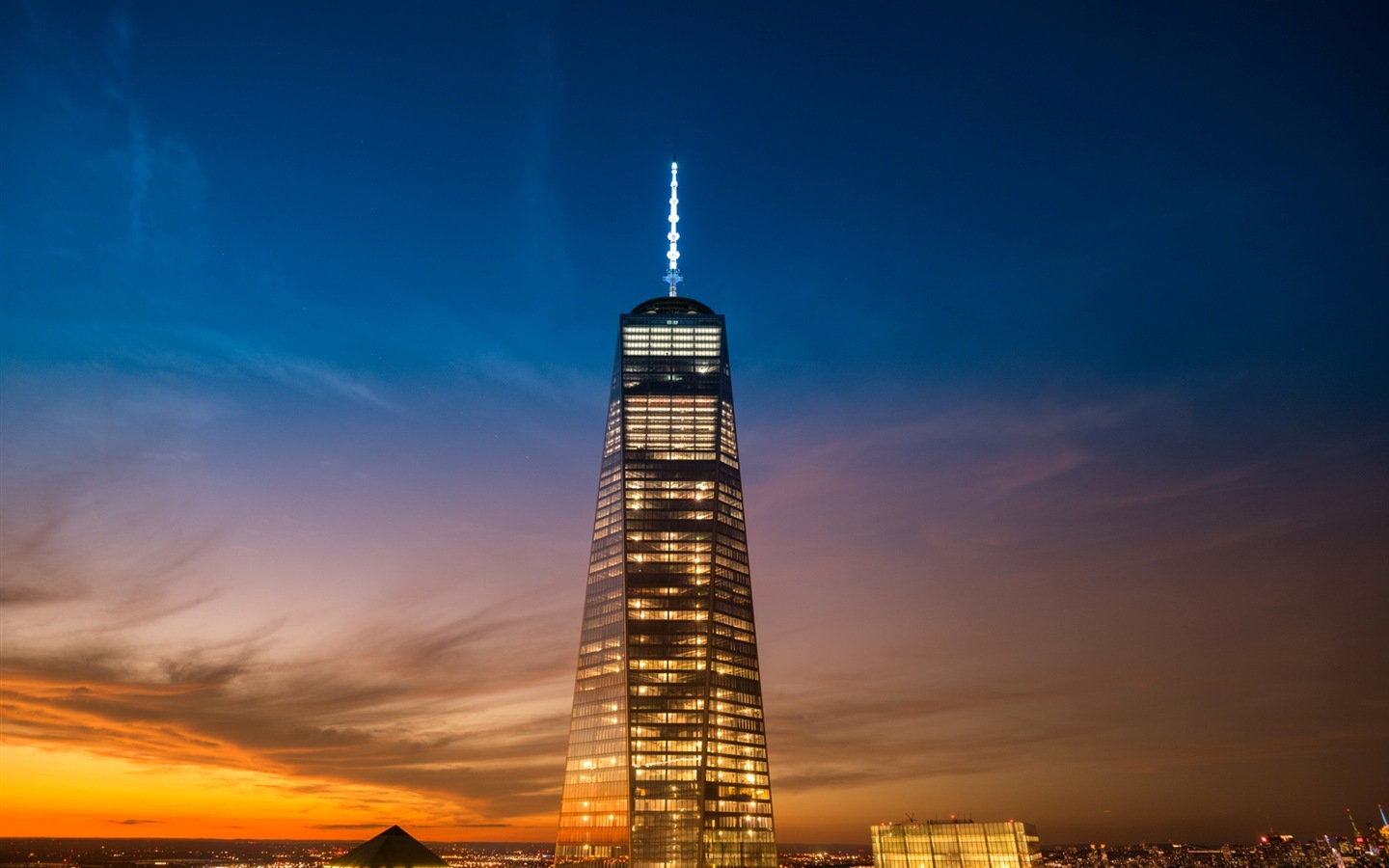 美国纽约帝国大厦 城市夜景 高清壁纸6 - 1440x900