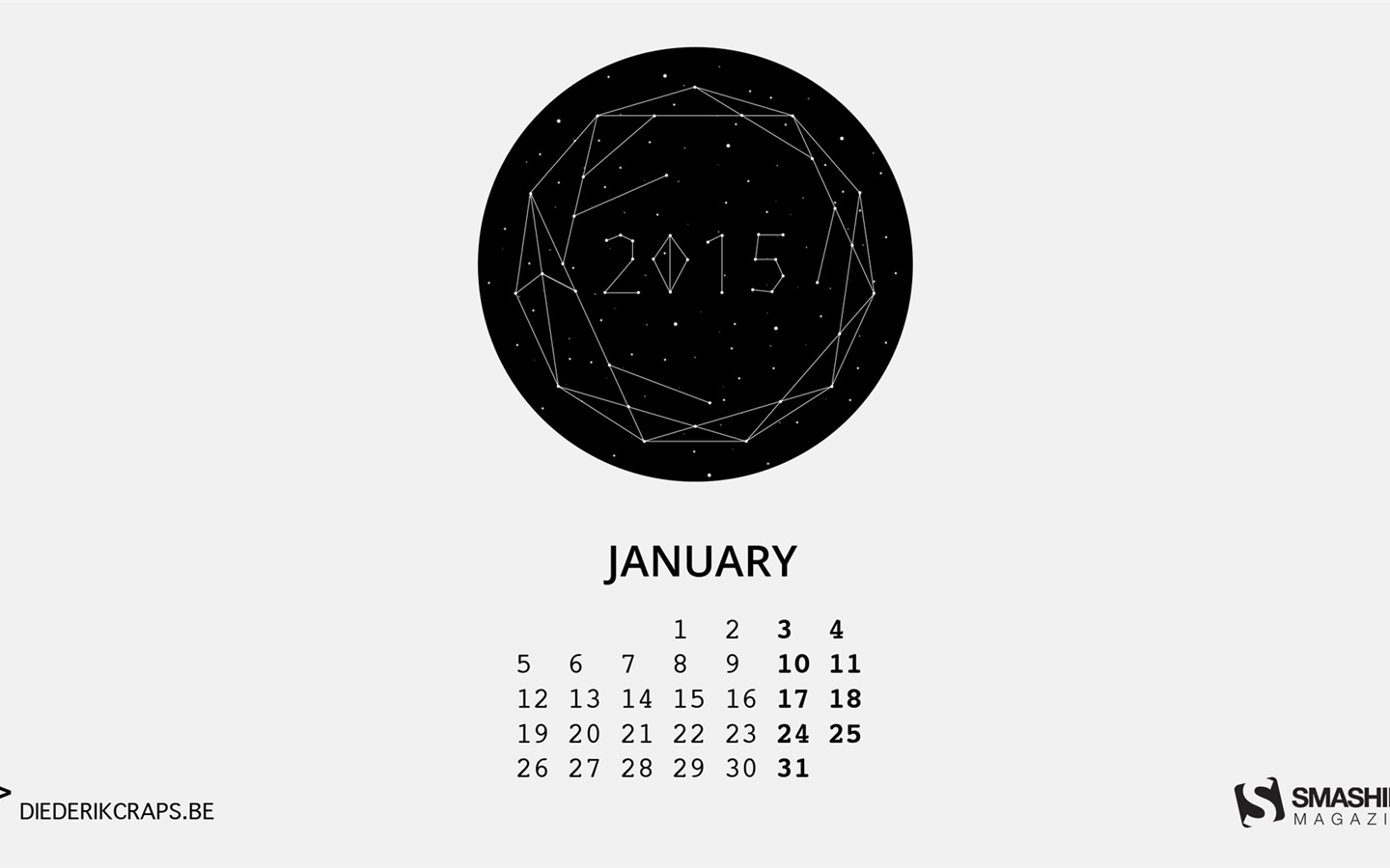2015년 1월 캘린더 벽지 (2) #3 - 1440x900