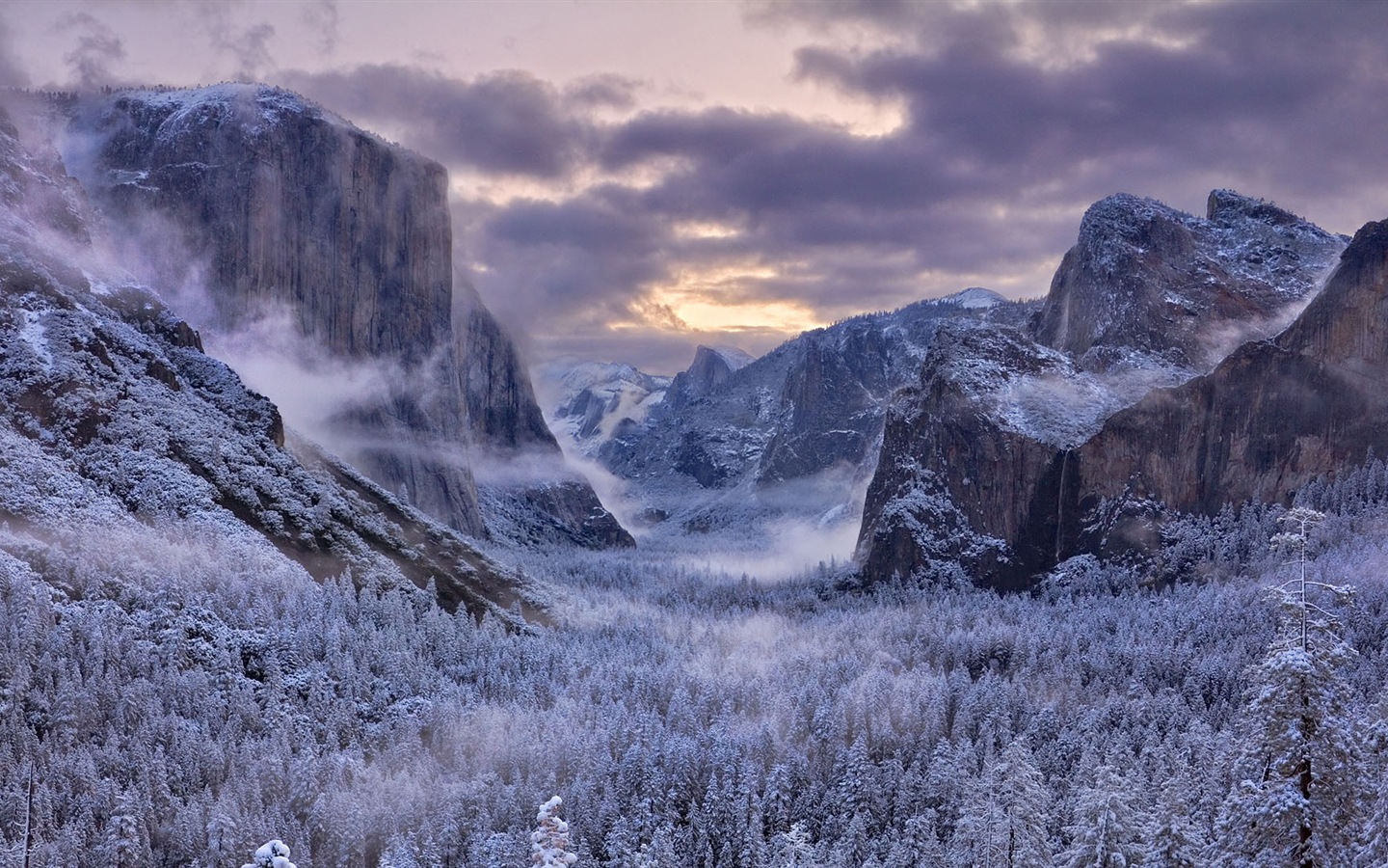 Zimní sníh Nádherná příroda HD tapety na plochu #3 - 1440x900