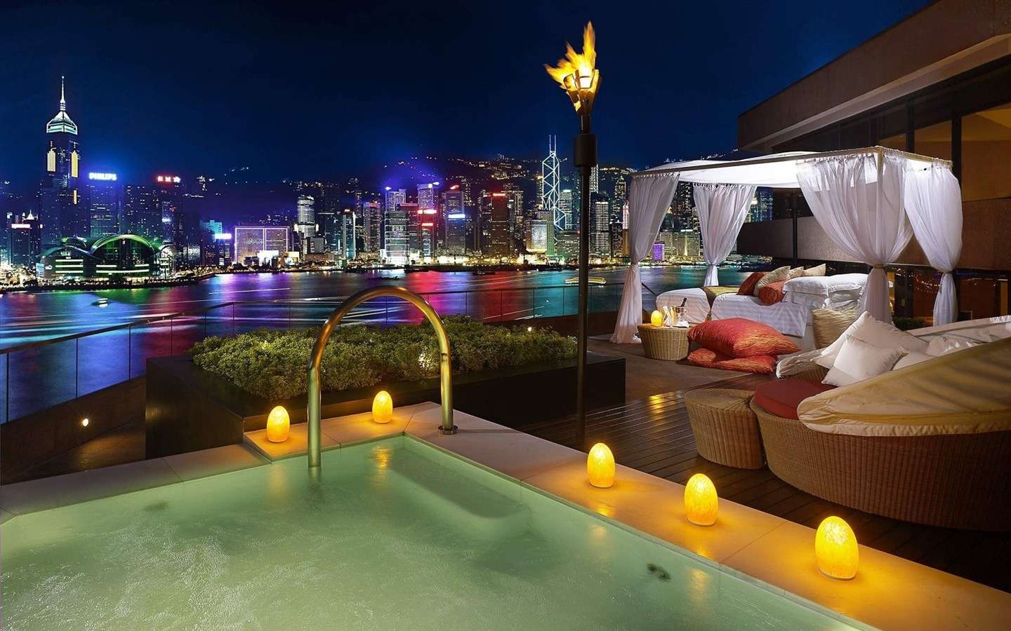 홍콩의 도시 풍경 아름다운 HD 배경 화면 #8 - 1440x900