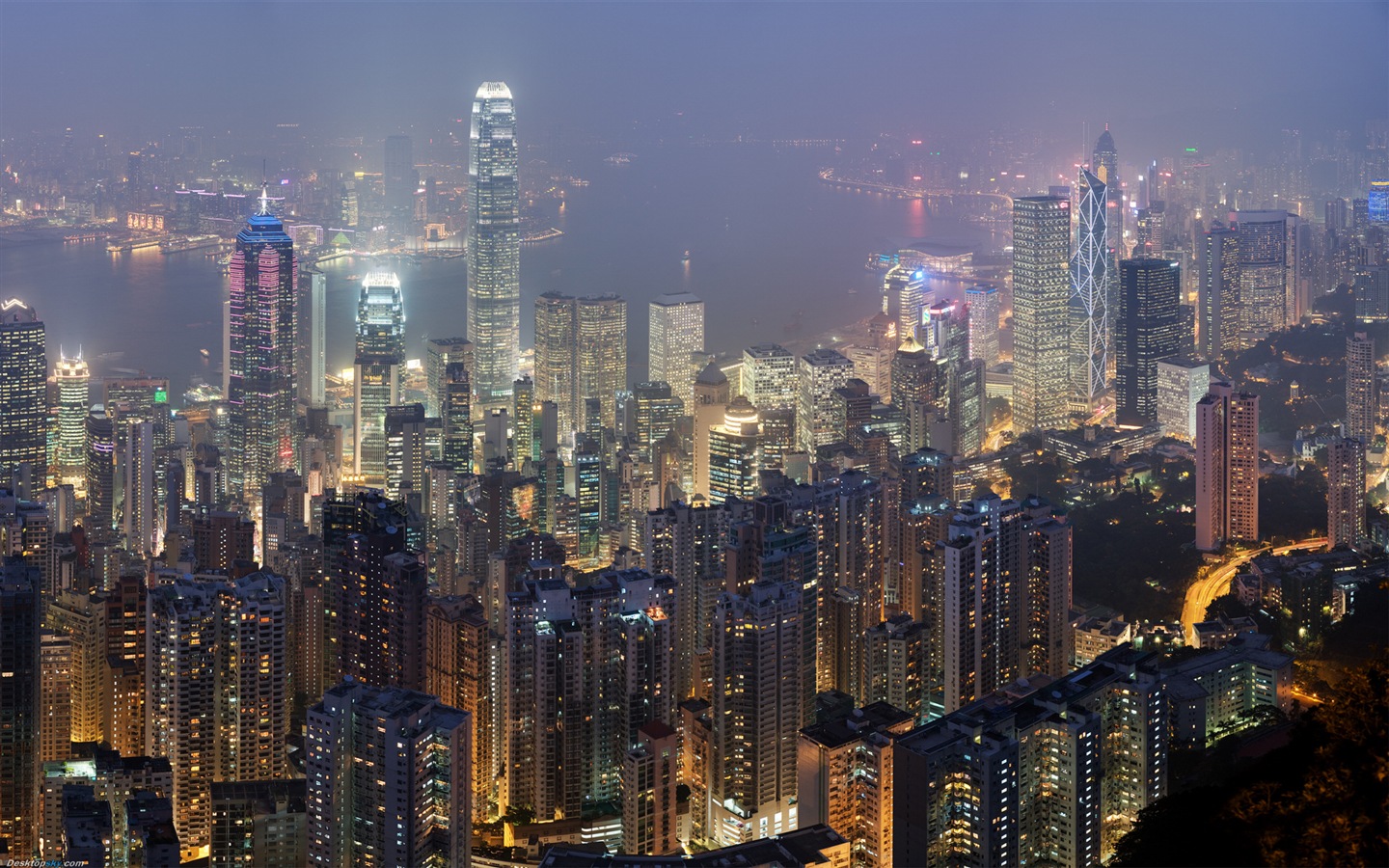 Городской пейзаж красивые обои HD Гонконга #12 - 1440x900