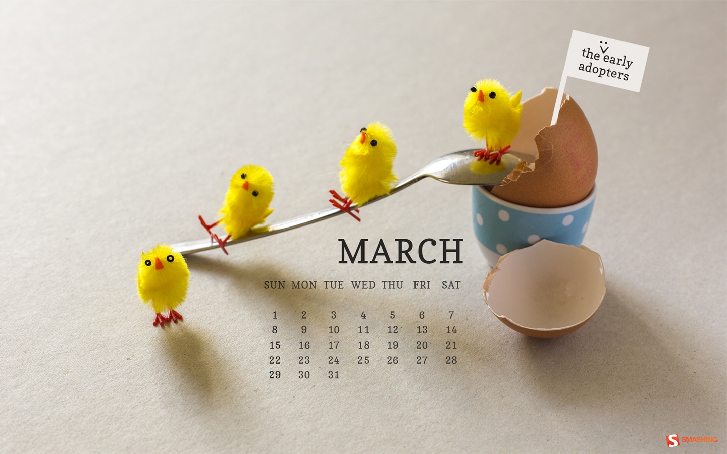 Март 2015 Календарь обои (2) #5 - 1440x900