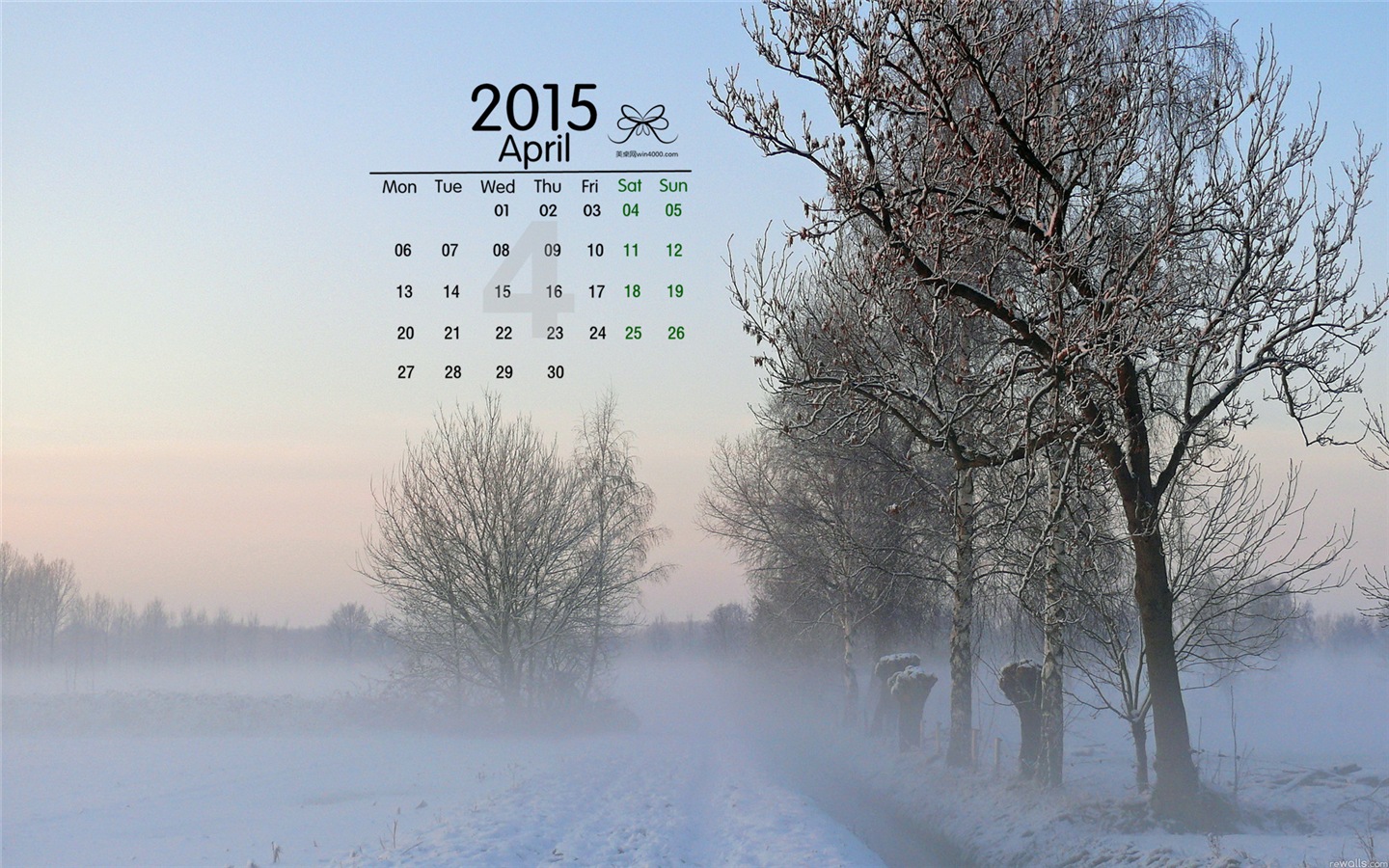 April 2015 Kalender Wallpaper (2) #10 - 1440x900