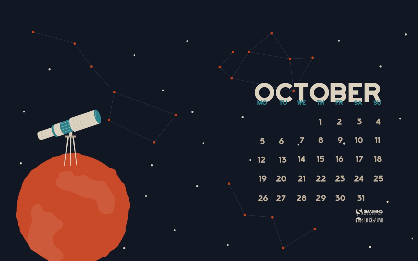 October 2015 calendar wallpaper (2) #9 - 1440x900