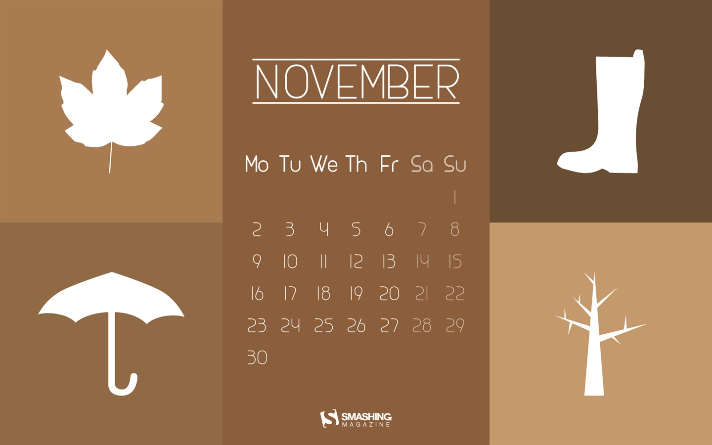 November 2015 Kalender Wallpaper (2) #12 - 1440x900