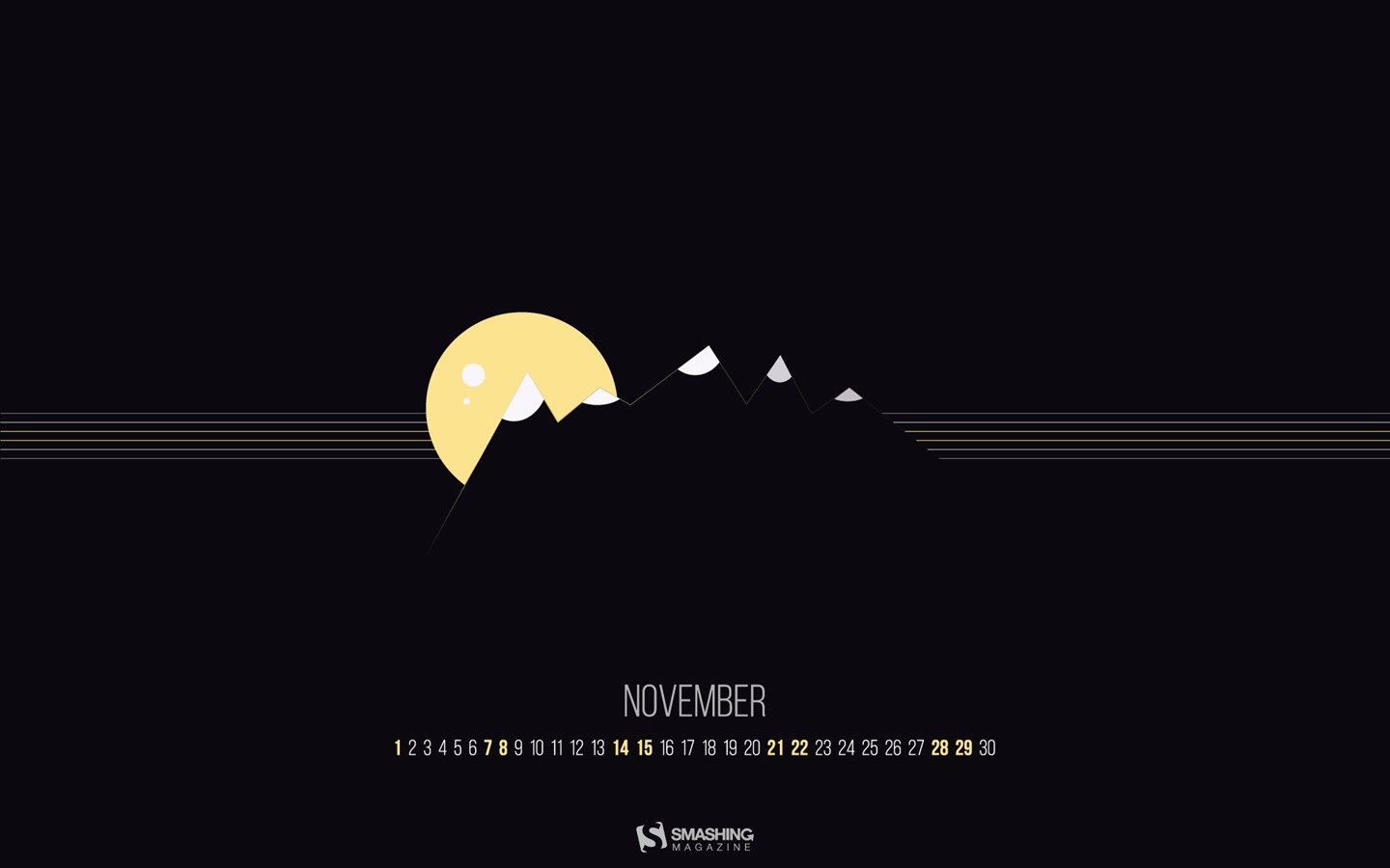 November 2015 Kalender Wallpaper (2) #16 - 1440x900