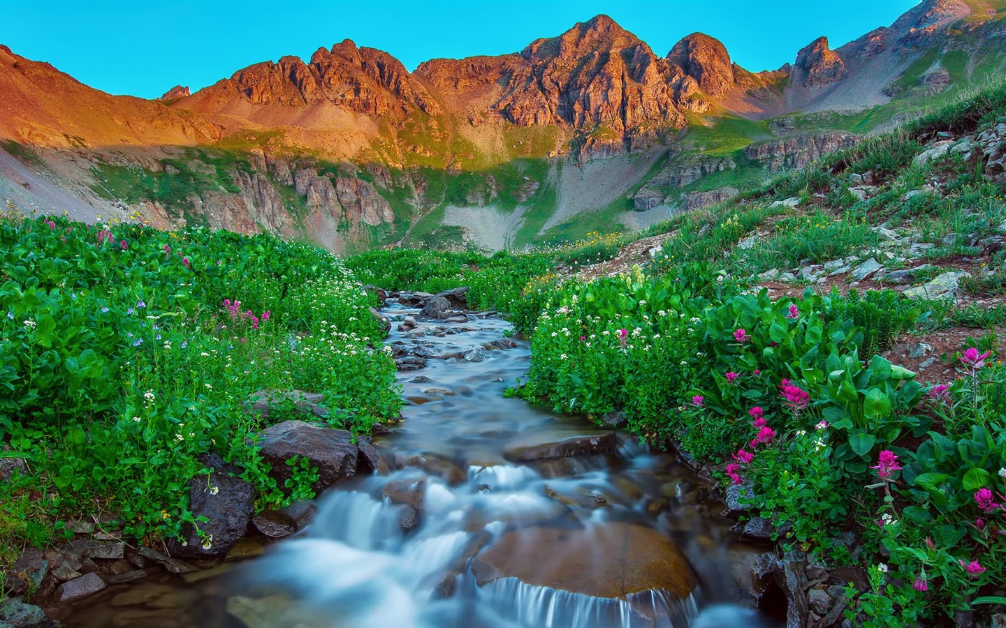 나무, 산, 물, 일출과 일몰, 자연 풍경의 HD 배경 화면 #26 - 1440x900