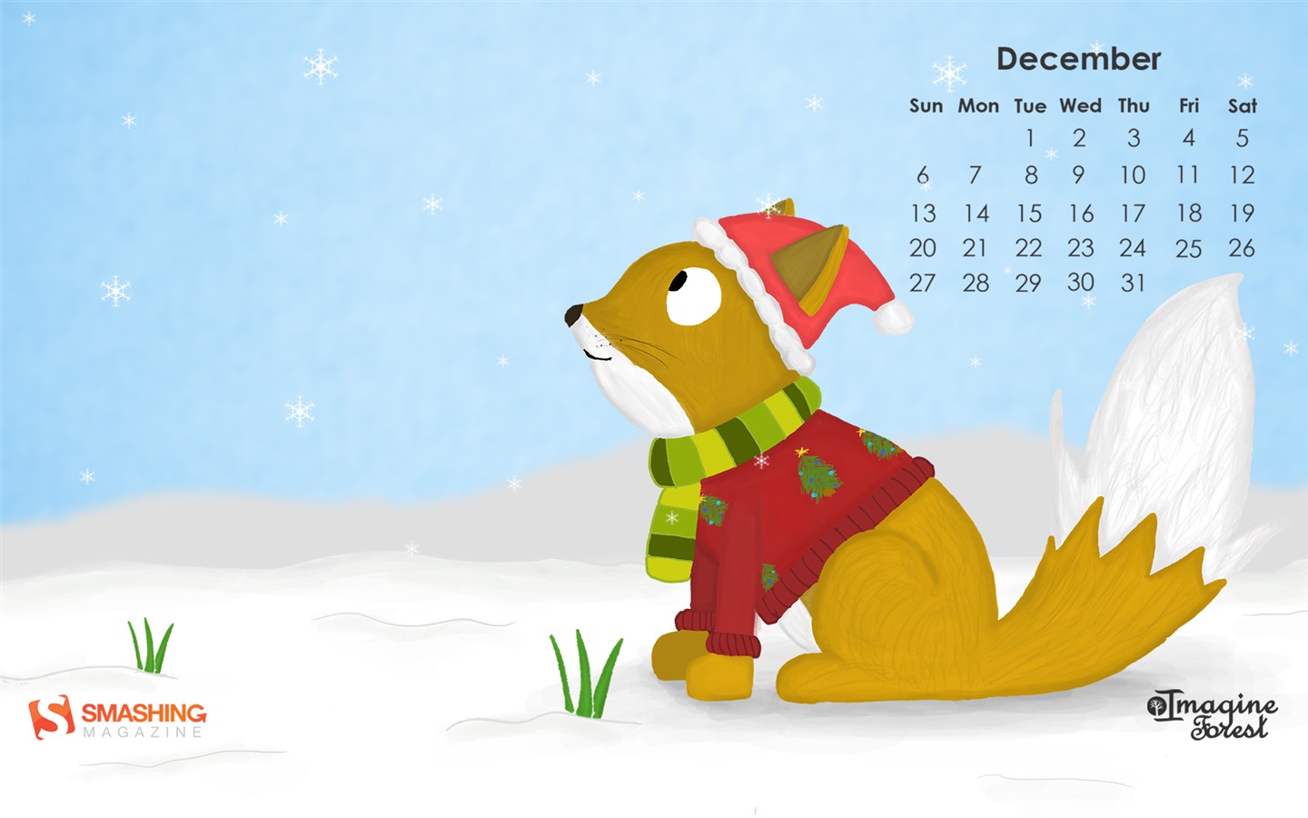 Декабрь 2015 Календарь обои (2) #1 - 1440x900