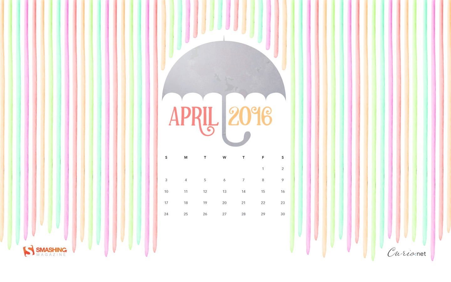 2016年4月カレンダー壁紙（2） #20 - 1440x900