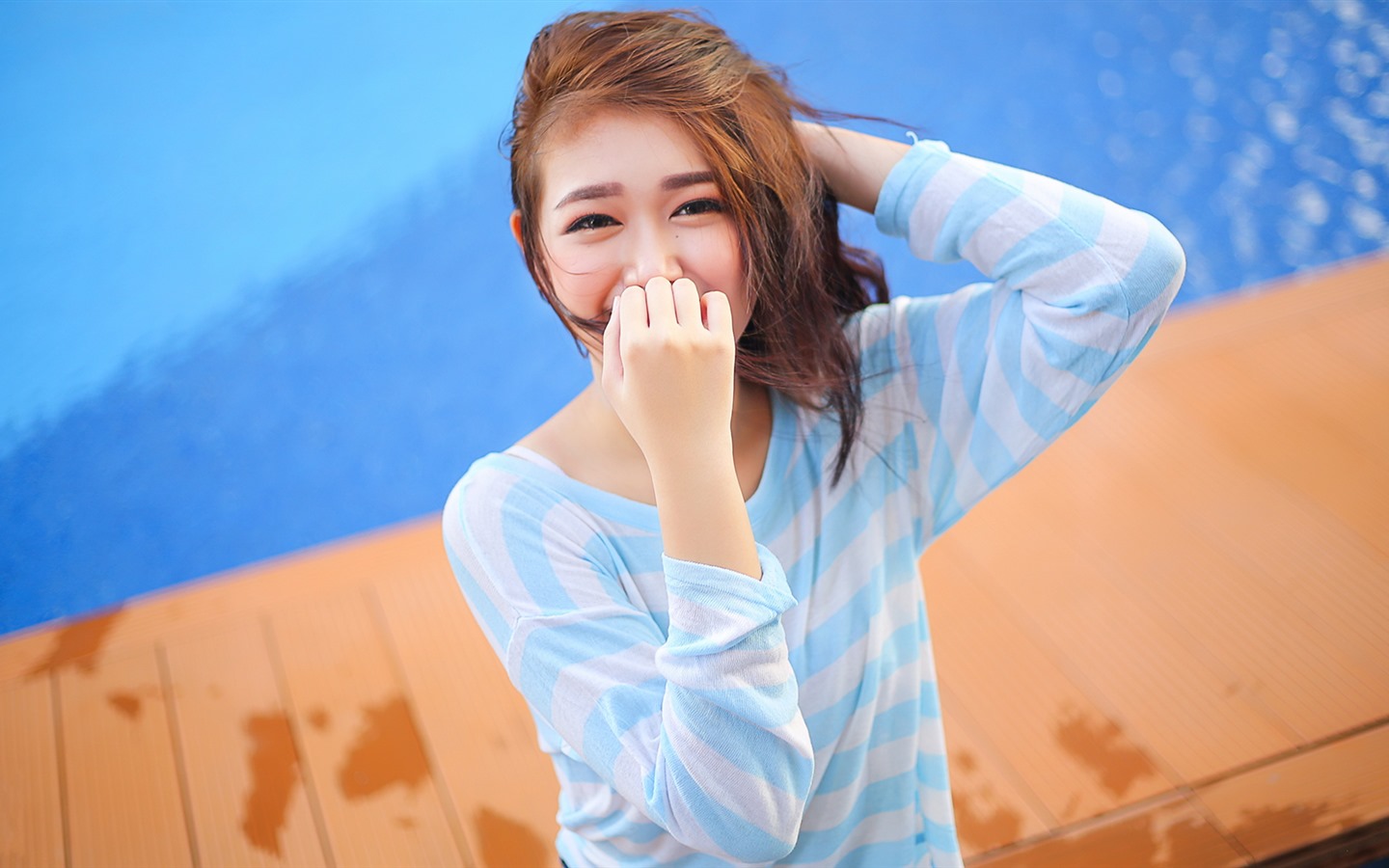 순수하고 사랑스러운 젊은 아시아 여자의 HD 월페이퍼 컬렉션 (1) #23 - 1440x900