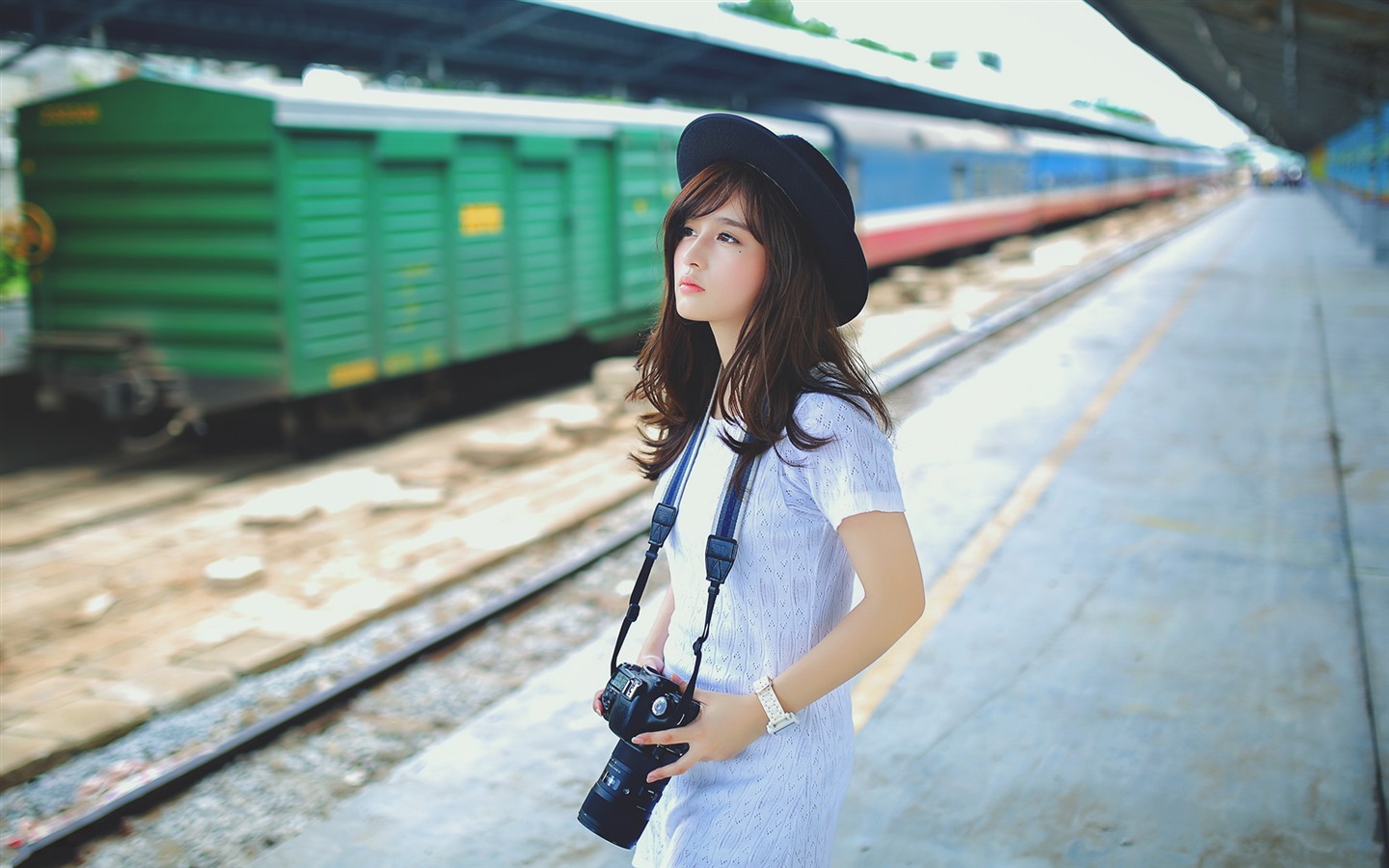 순수하고 사랑스러운 젊은 아시아 여자의 HD 월페이퍼 컬렉션 (2) #30 - 1440x900