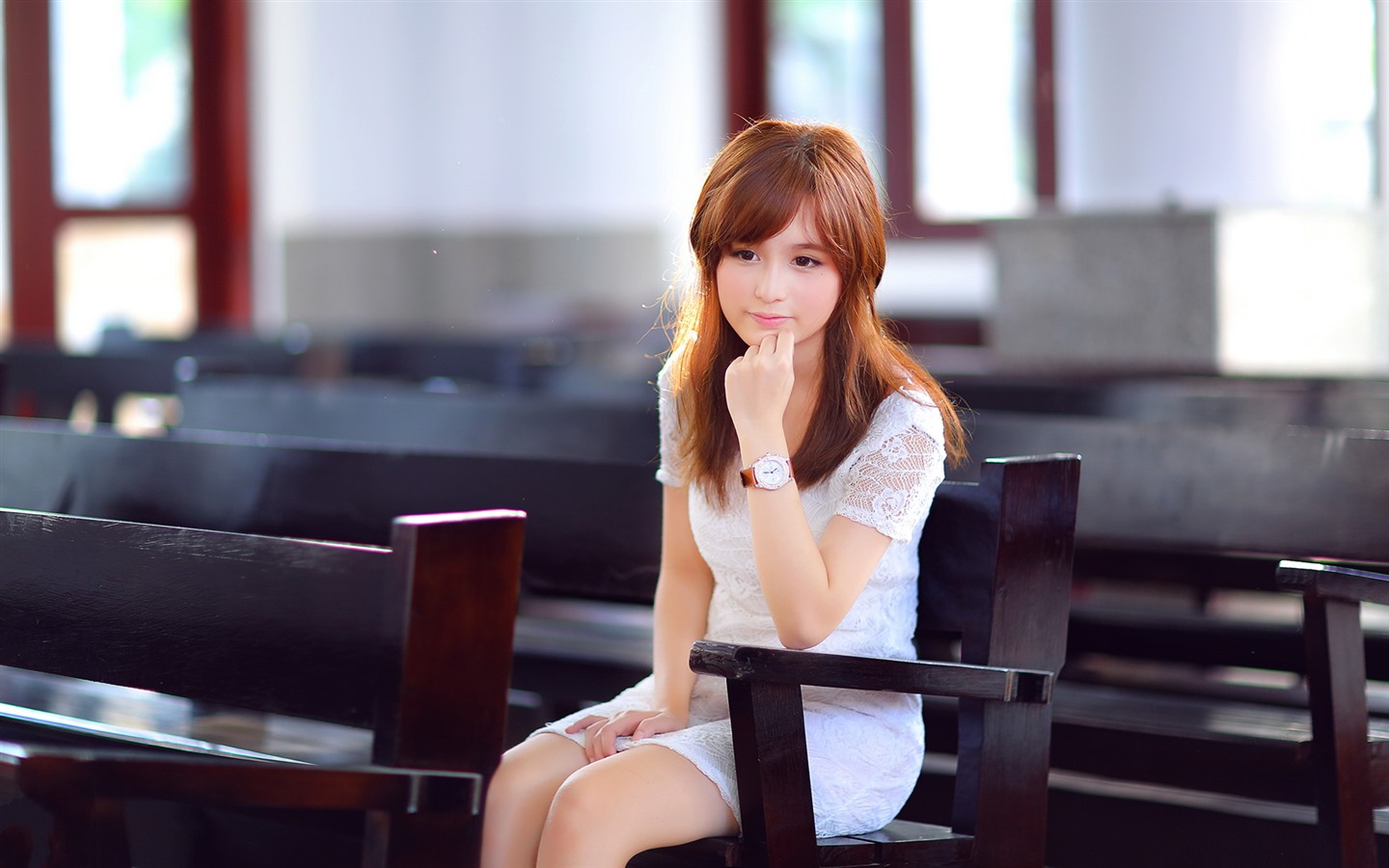 Pure and lovely young Asian girl HD wallpapers collection (2) #37 - 1440x900