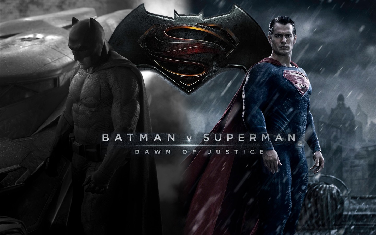 фильм HD обои Рассвет Справедливости, 2016: Бэтмен против Супермена #3 - 1440x900