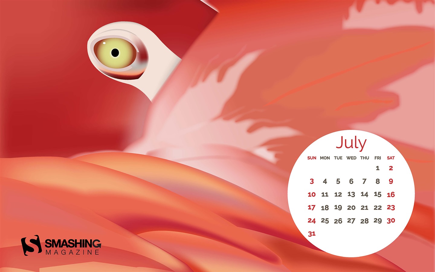 Julio 2016 fondo de pantalla de calendario (2) #14 - 1440x900
