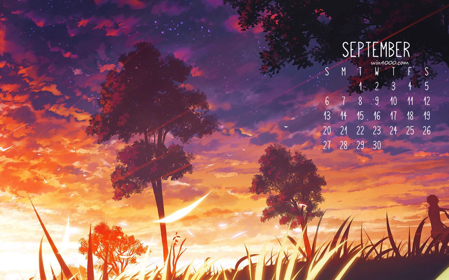 Septembre 2016 calendrier fond d'écran (1) #3 - 1440x900