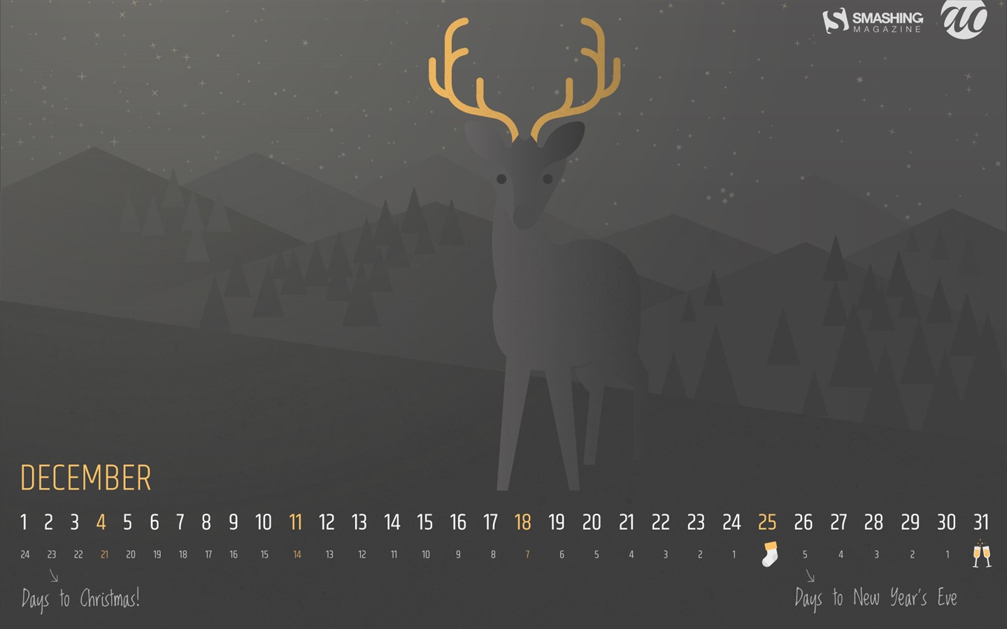 Décembre 2016 Fond d'écran calendrier thème Noël (1) #18 - 1440x900
