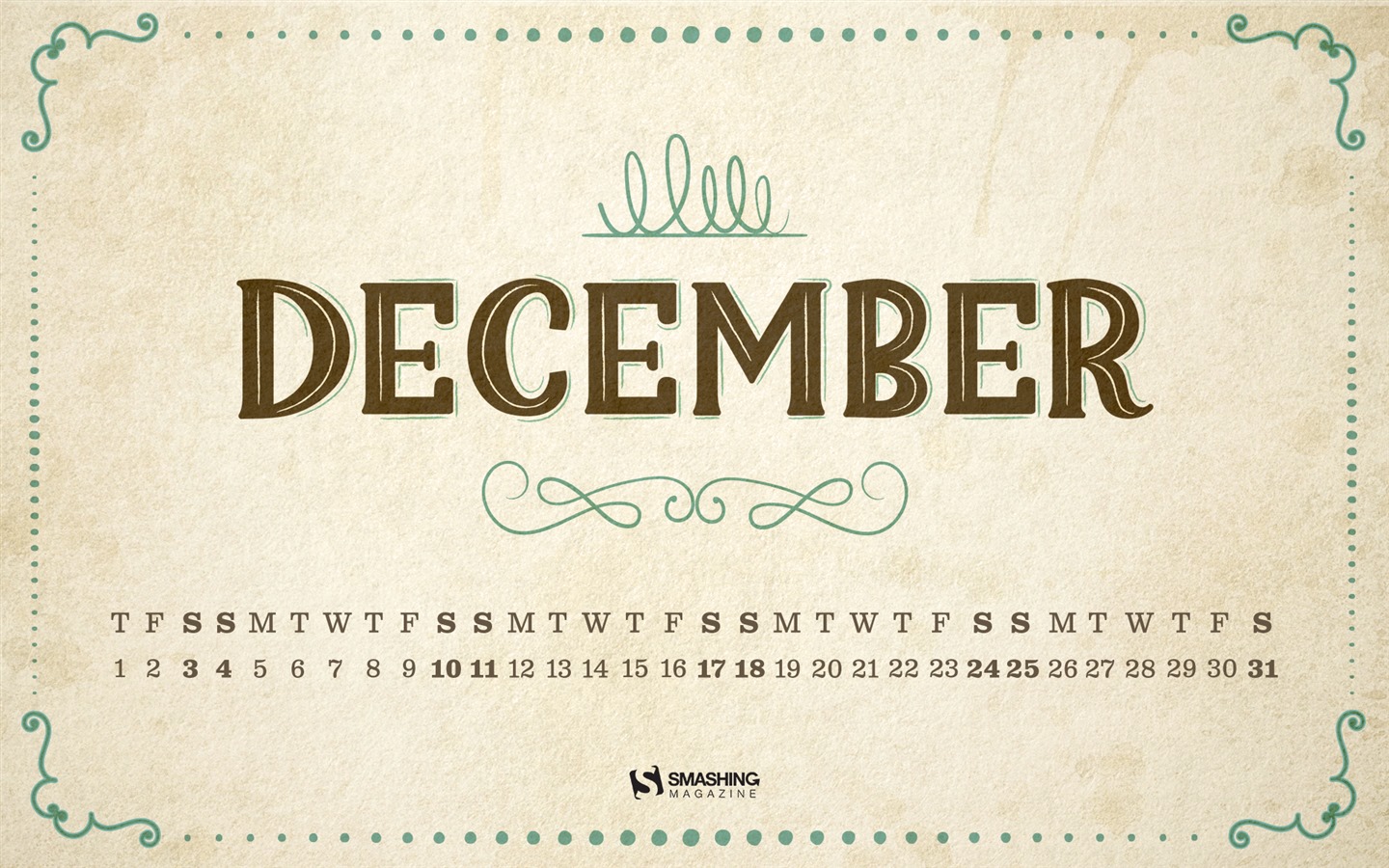 December 2016 Christmas theme calendar wallpaper (2) #9 - 1440x900