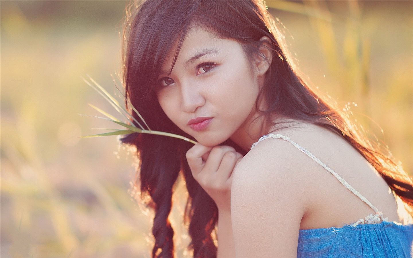 Pure and lovely young Asian girl HD wallpapers collection (5) #35 - 1440x900