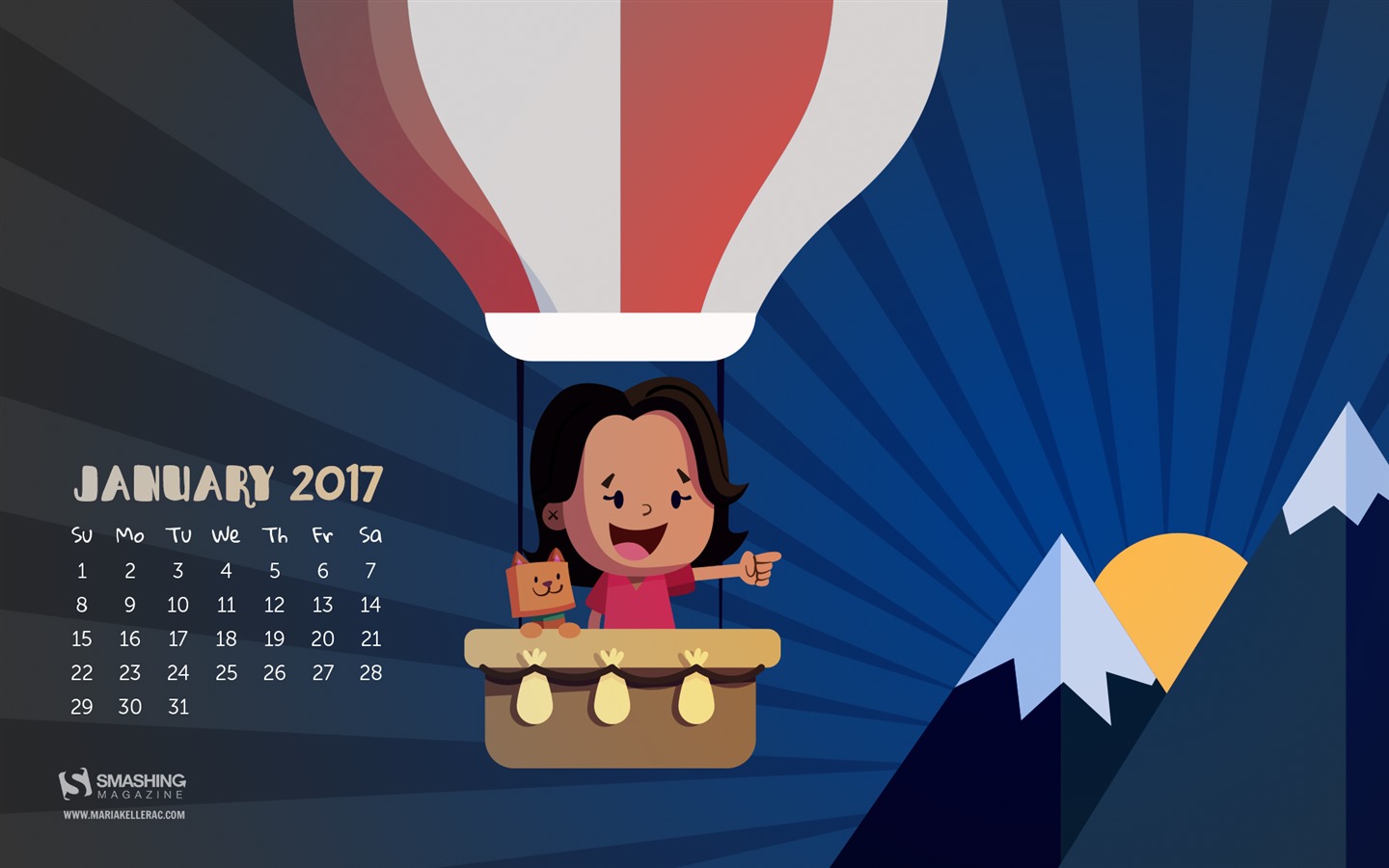 Januar 2017 Kalender Hintergrund (2) #4 - 1440x900