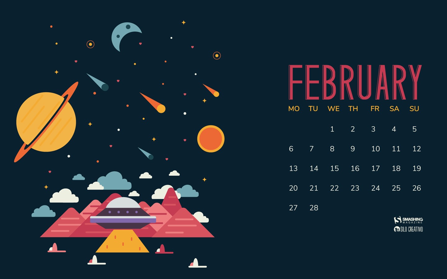 February 2017 calendar wallpaper (2) #4 - 1440x900