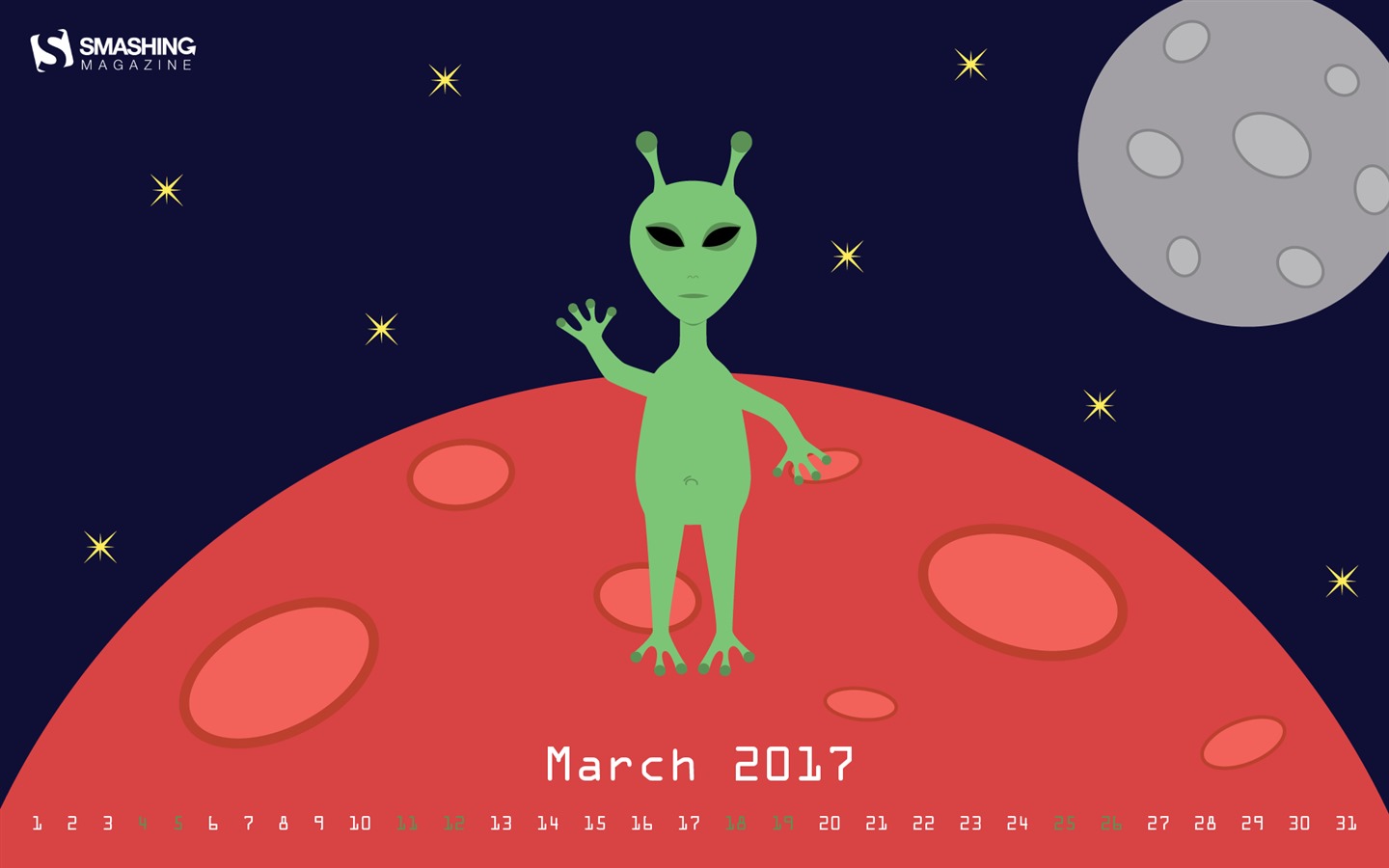 2017年3月のカレンダーの壁紙 (2) #10 - 1440x900