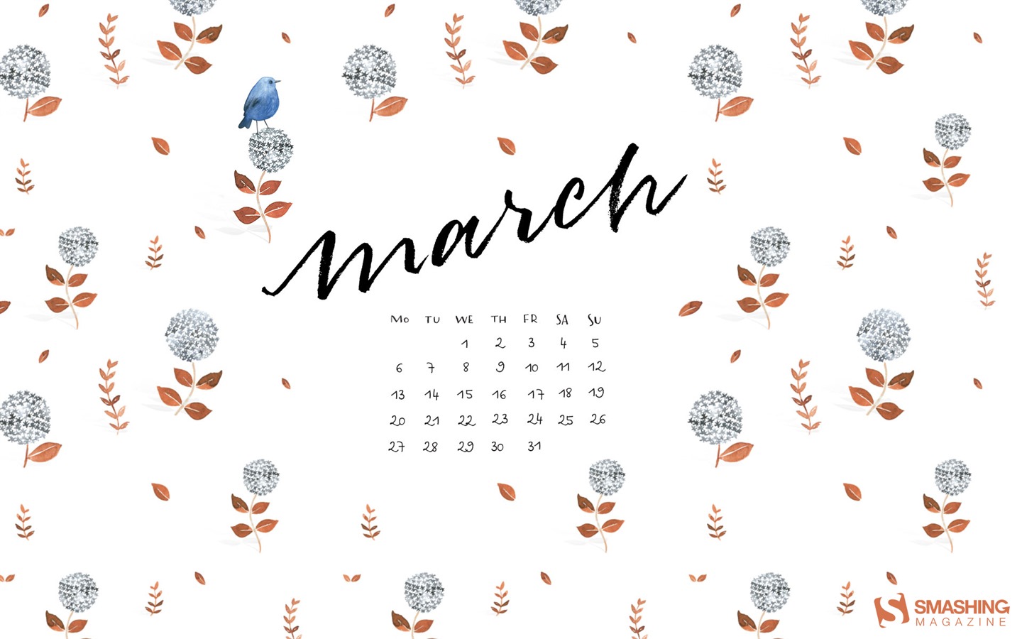 2017年3月のカレンダーの壁紙 (2) #15 - 1440x900