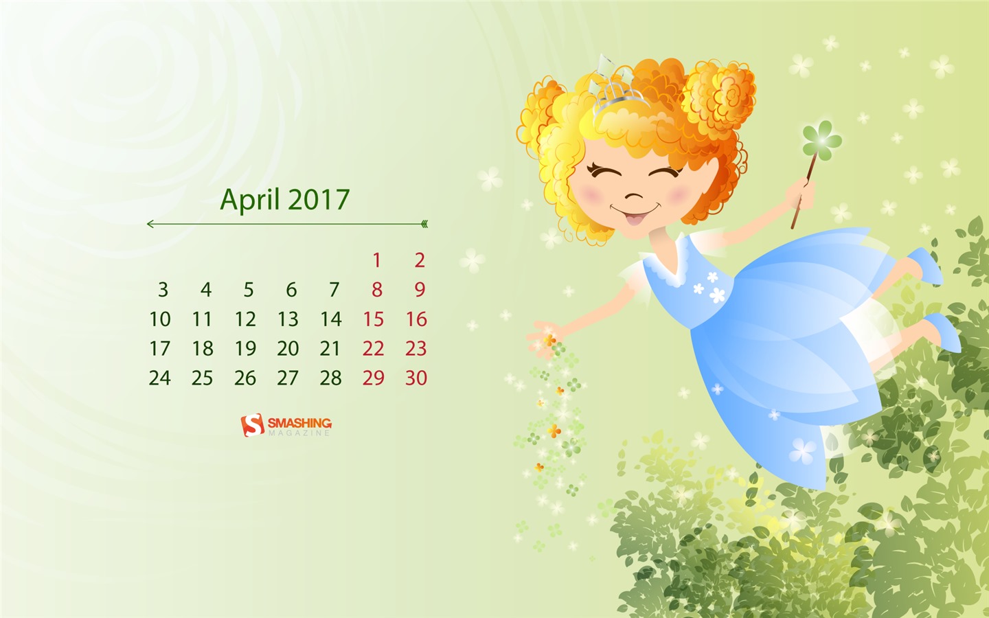 Fondo de pantalla calendario abril 2017 (2) #11 - 1440x900
