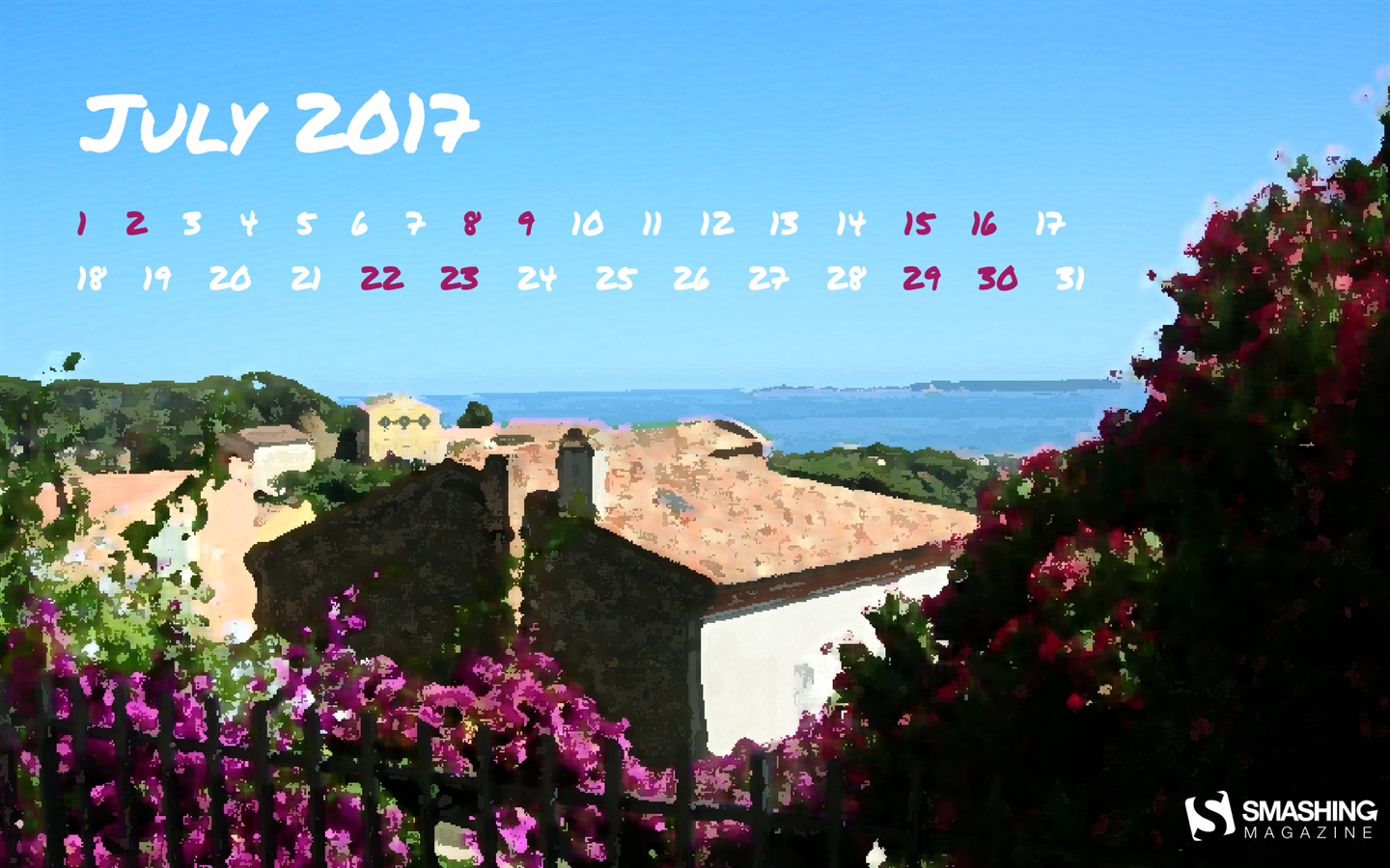 Juli 2017 Kalender Tapete #24 - 1440x900