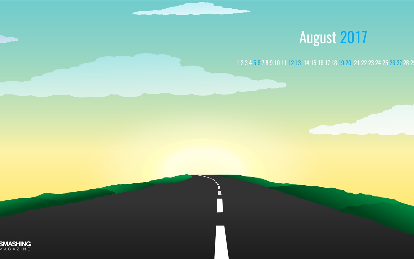 August 2017 Kalender Tapete #18 - 1440x900