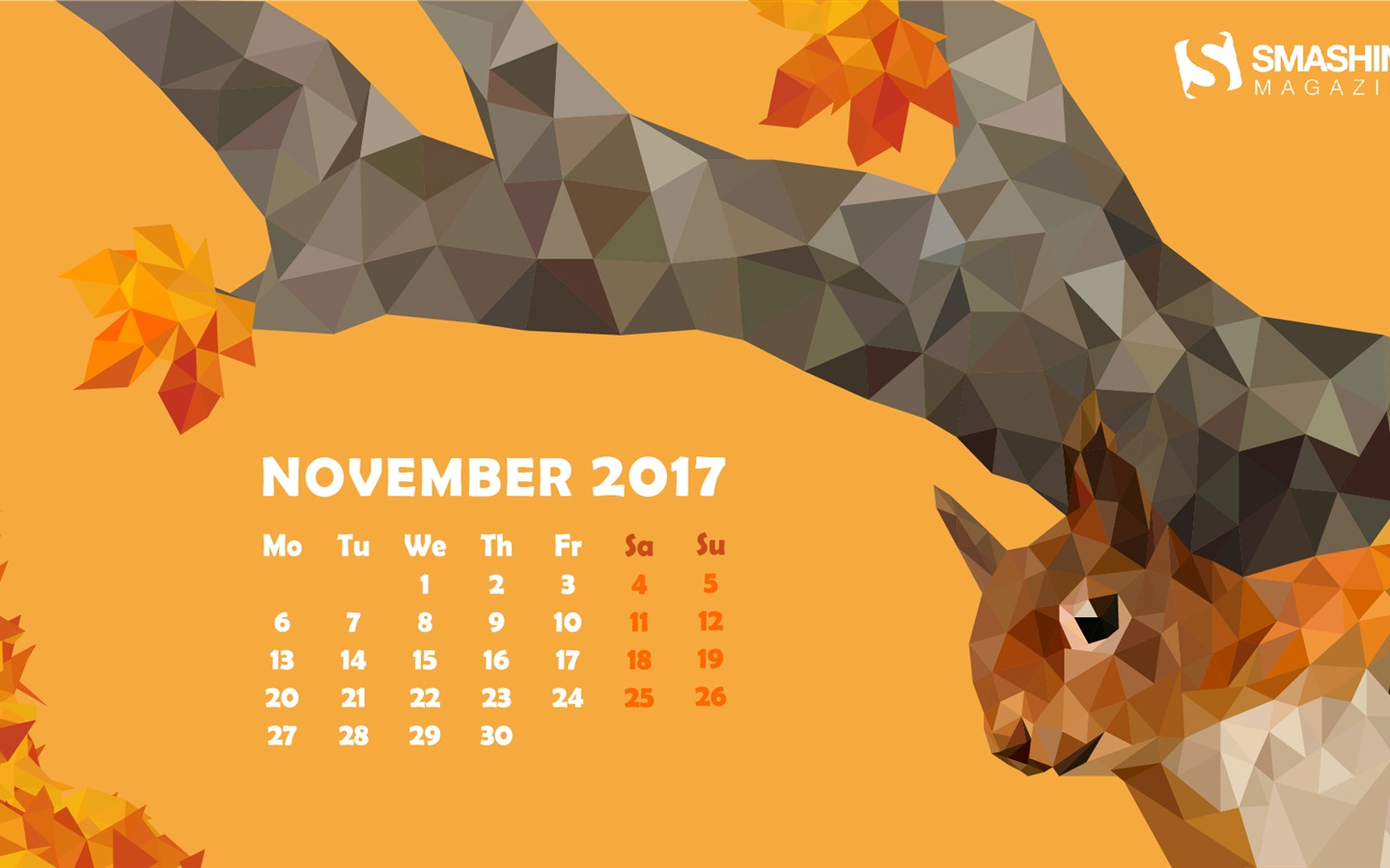 November 2017 calendar wallpaper #7 - 1440x900