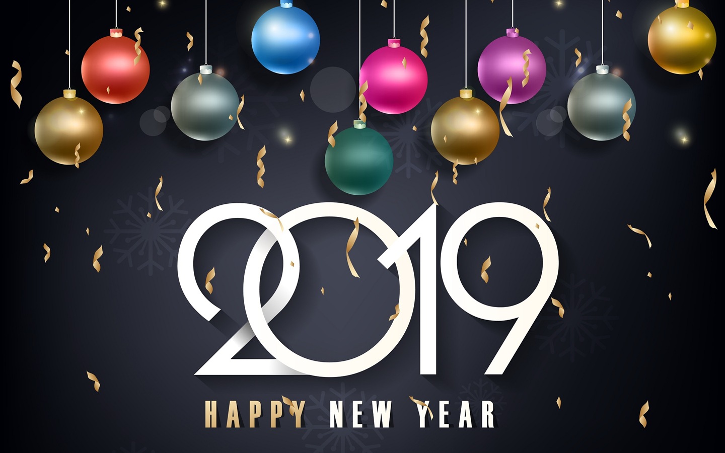 Šťastný nový rok 2019 HD tapety #9 - 1440x900