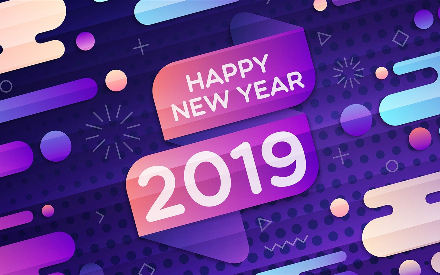 Feliz año nuevo 2019 HD wallpapers #10 - 1440x900