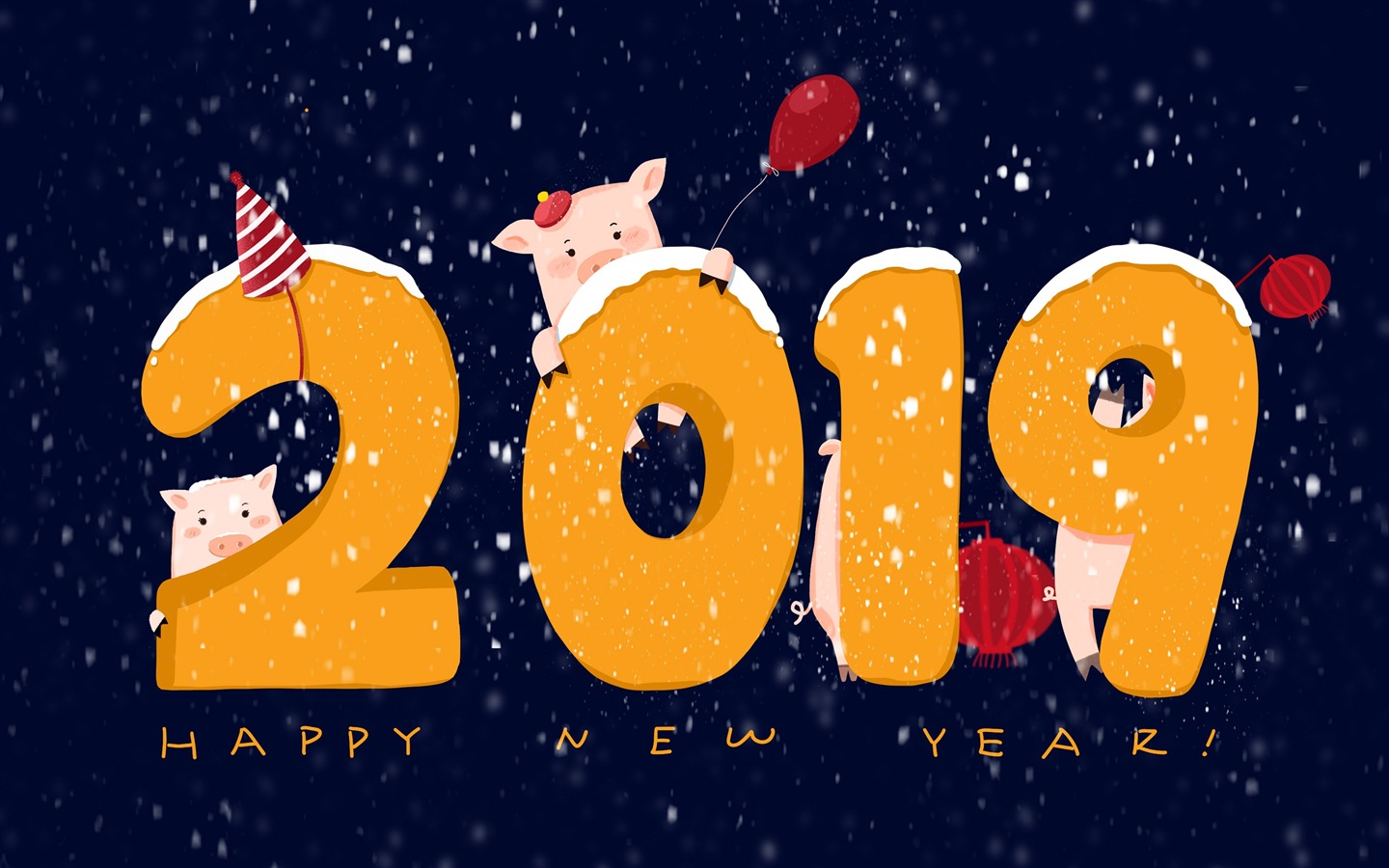 Happy New Year 2019 HD wallpapers #18 - 1440x900