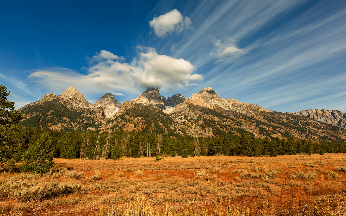 USA Grand Teton National Park nature landscape HD wallpapers #8 - 1440x900
