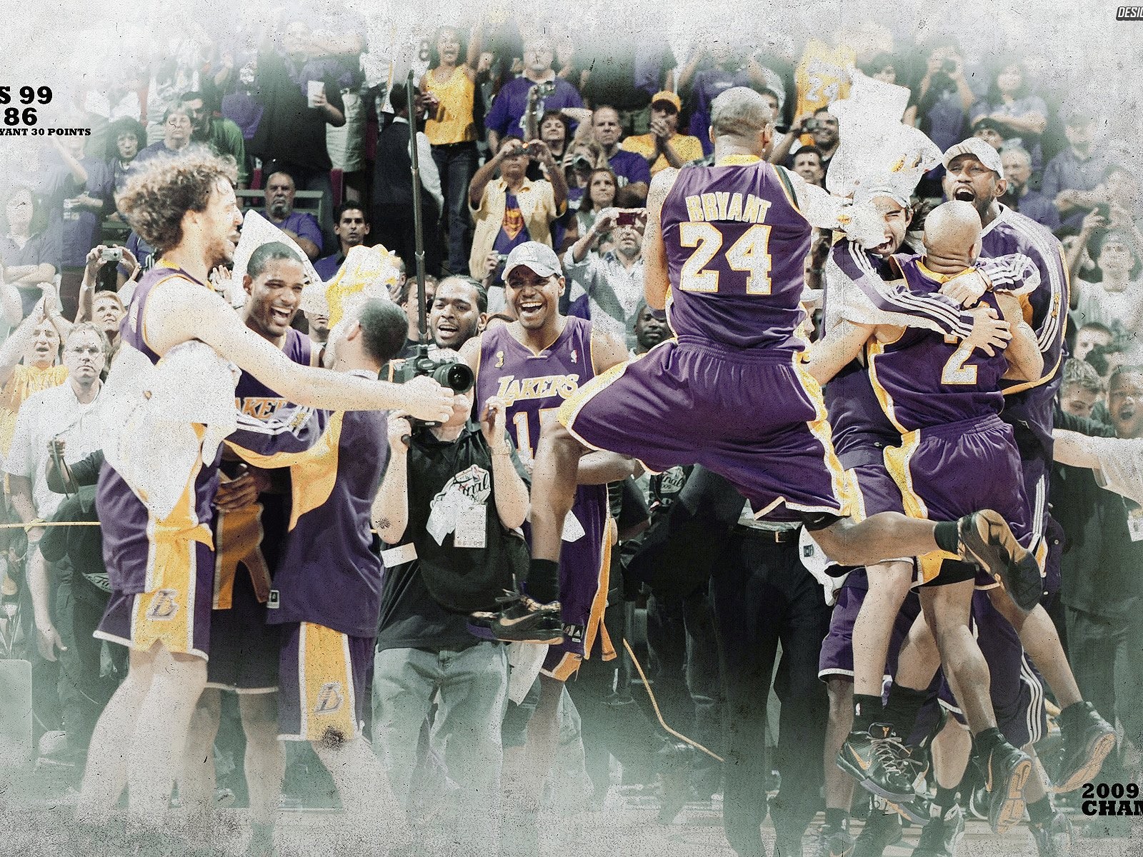 NBA2009总冠军湖人队壁纸15 - 1600x1200