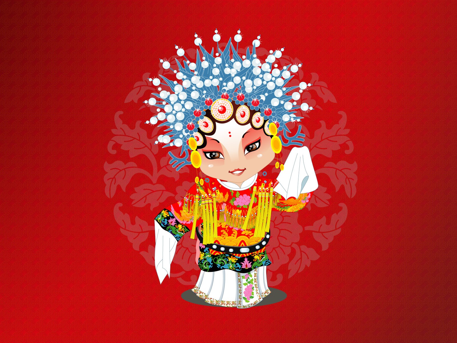 Q version of opera characters cute wallpaper #1 - 1600x1200