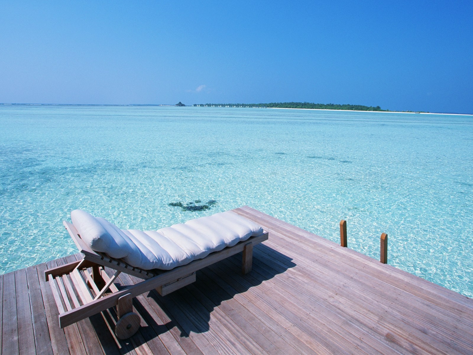 ciel bleu de l'eau aux Maldives et #13 - 1600x1200