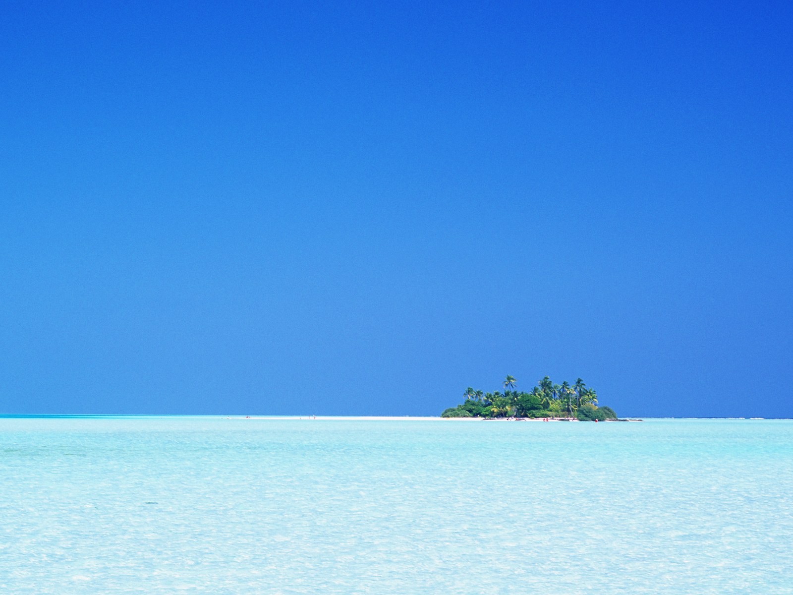 몰디브 물과 푸른 하늘 #21 - 1600x1200