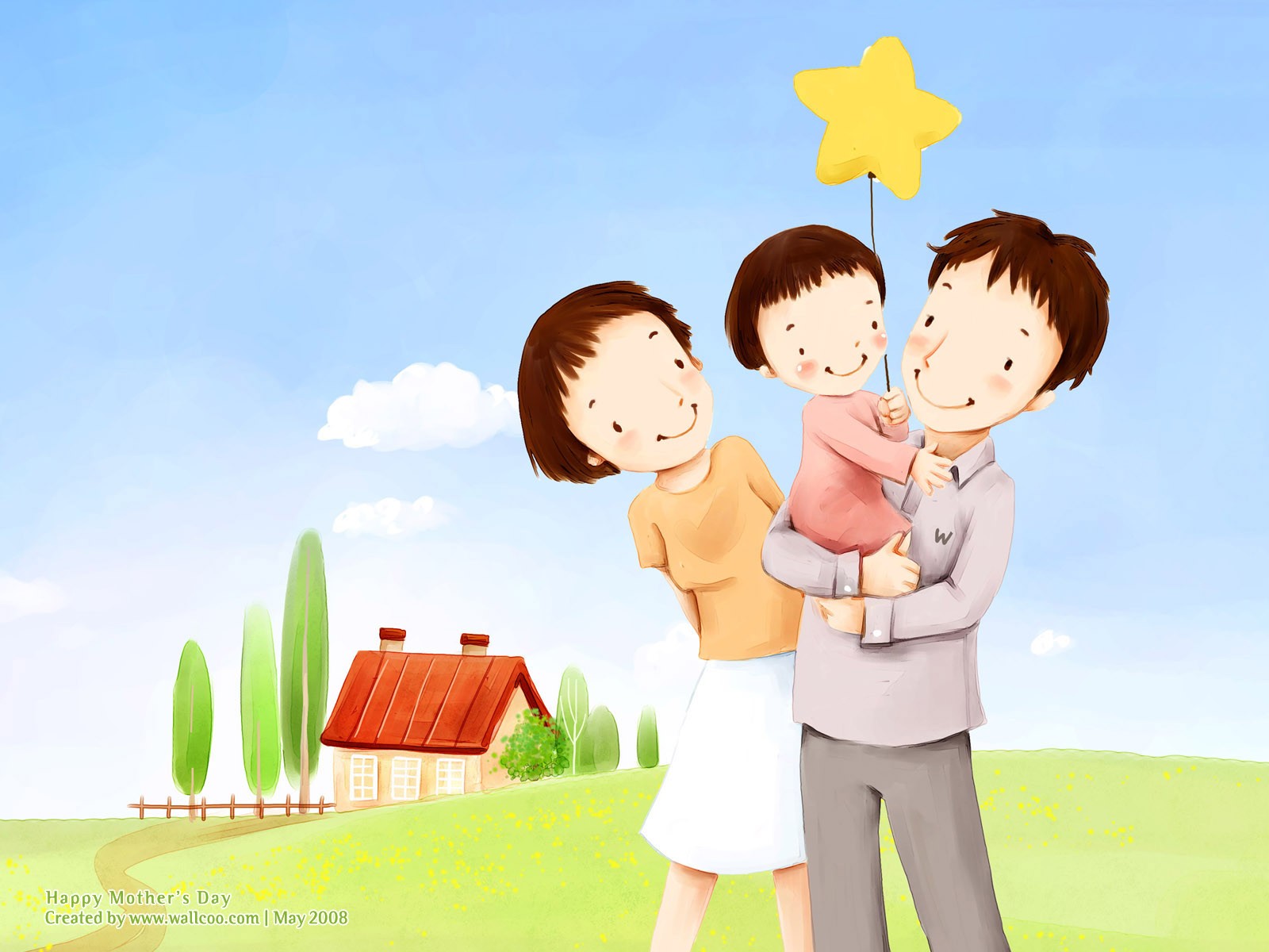 Mother's Day thème du papier peint du Sud illustrateur coréen #2 - 1600x1200