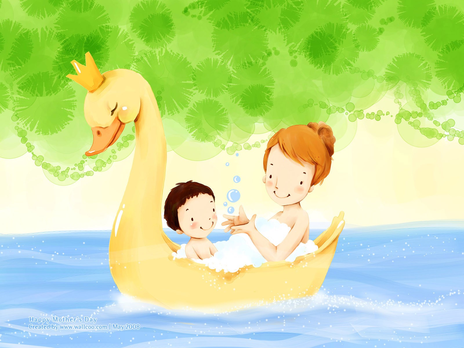 Mother's Day theme of South Korean illustrator wallpaper #9 - 1600x1200