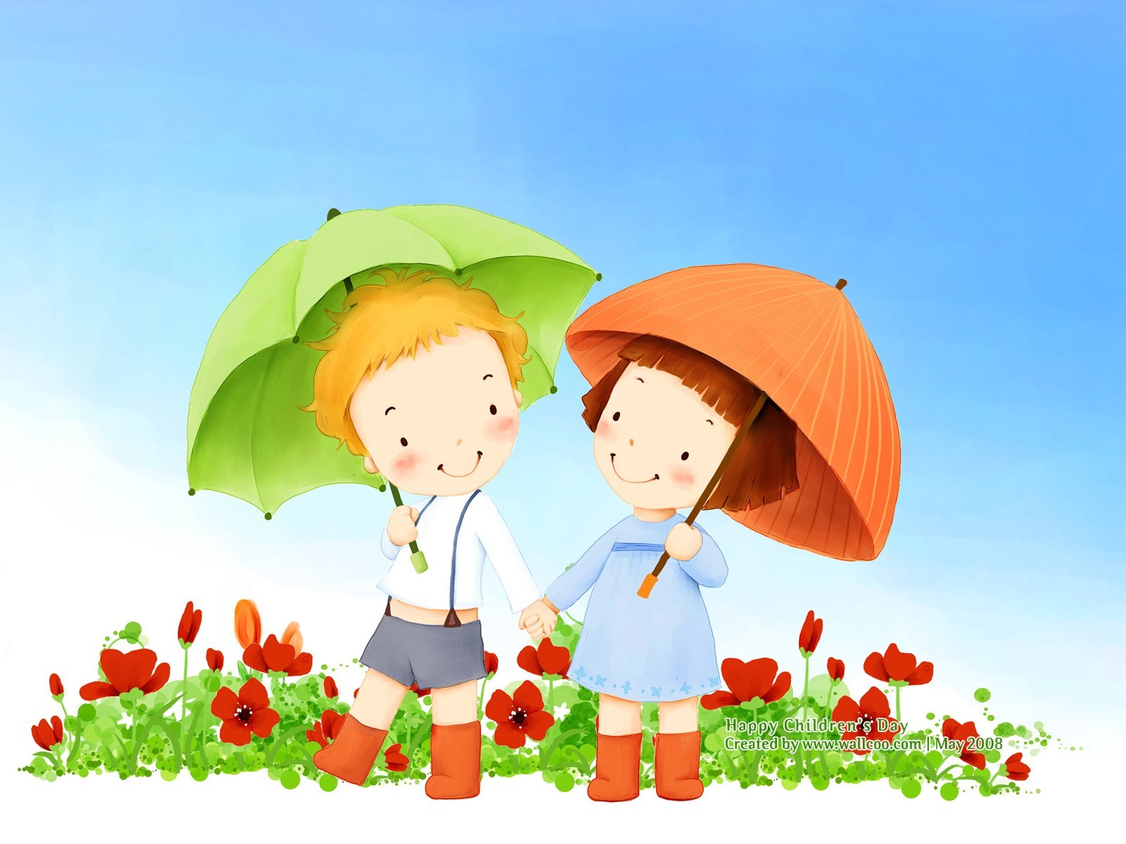 Lovely Children's Day wallpaper illustrator #17 - 1600x1200