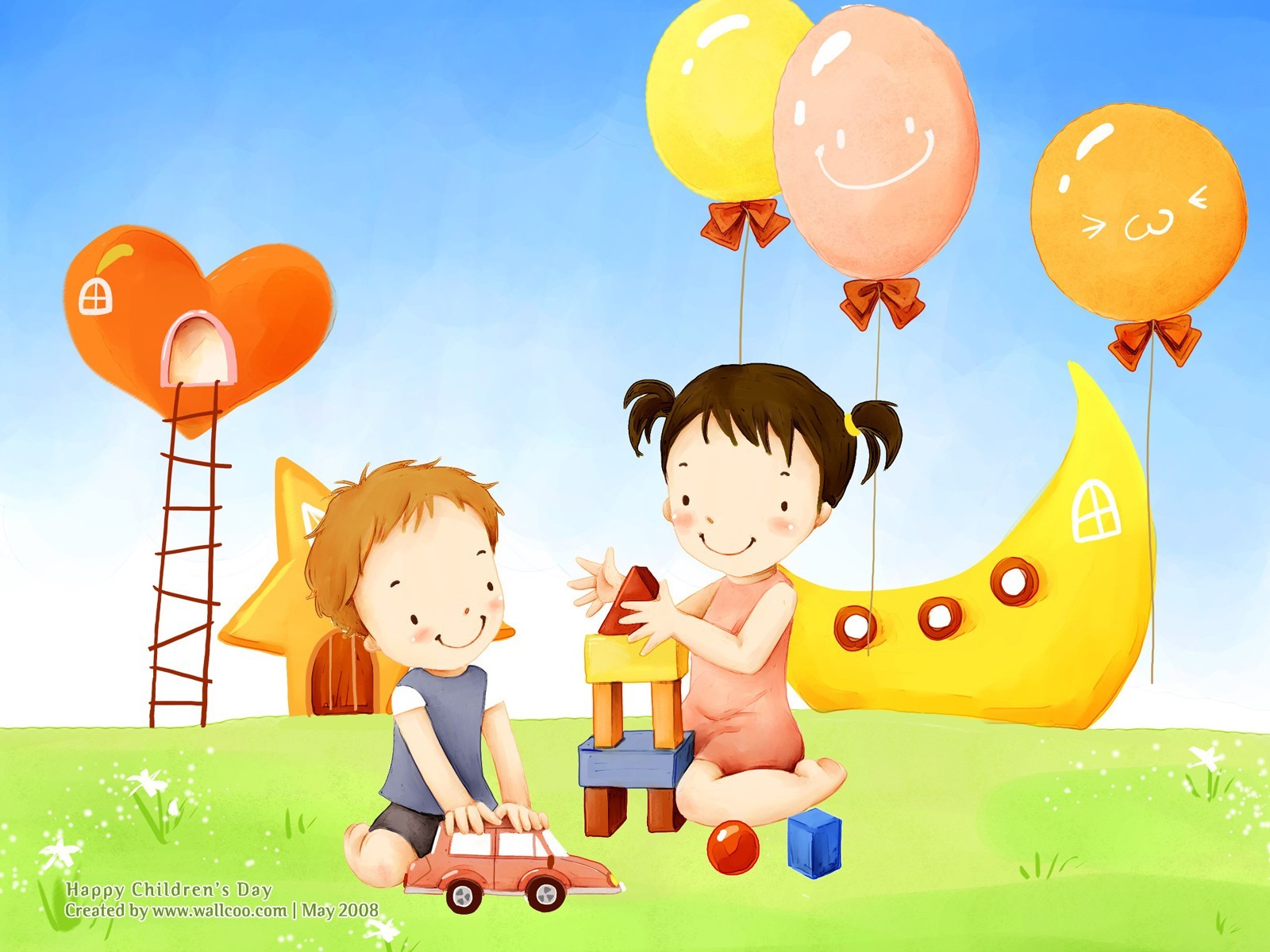 Lovely Children's Day Wallpaper Illustrator #27 - 1600x1200