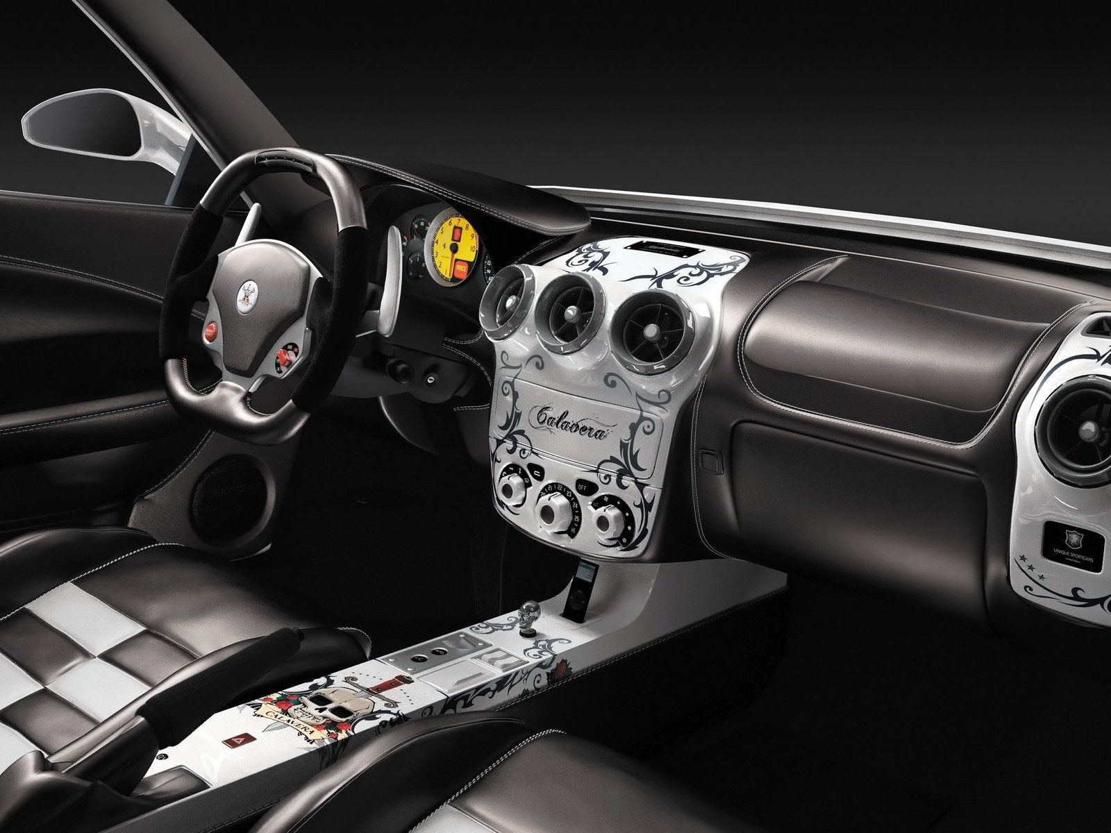 White Skull Ferrari F430 Wallpapers #17 - 1600x1200