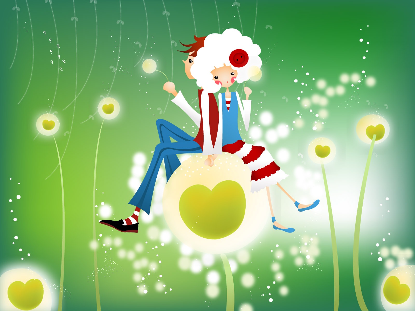 Button girl wallpaper illustrator #1 - 1600x1200