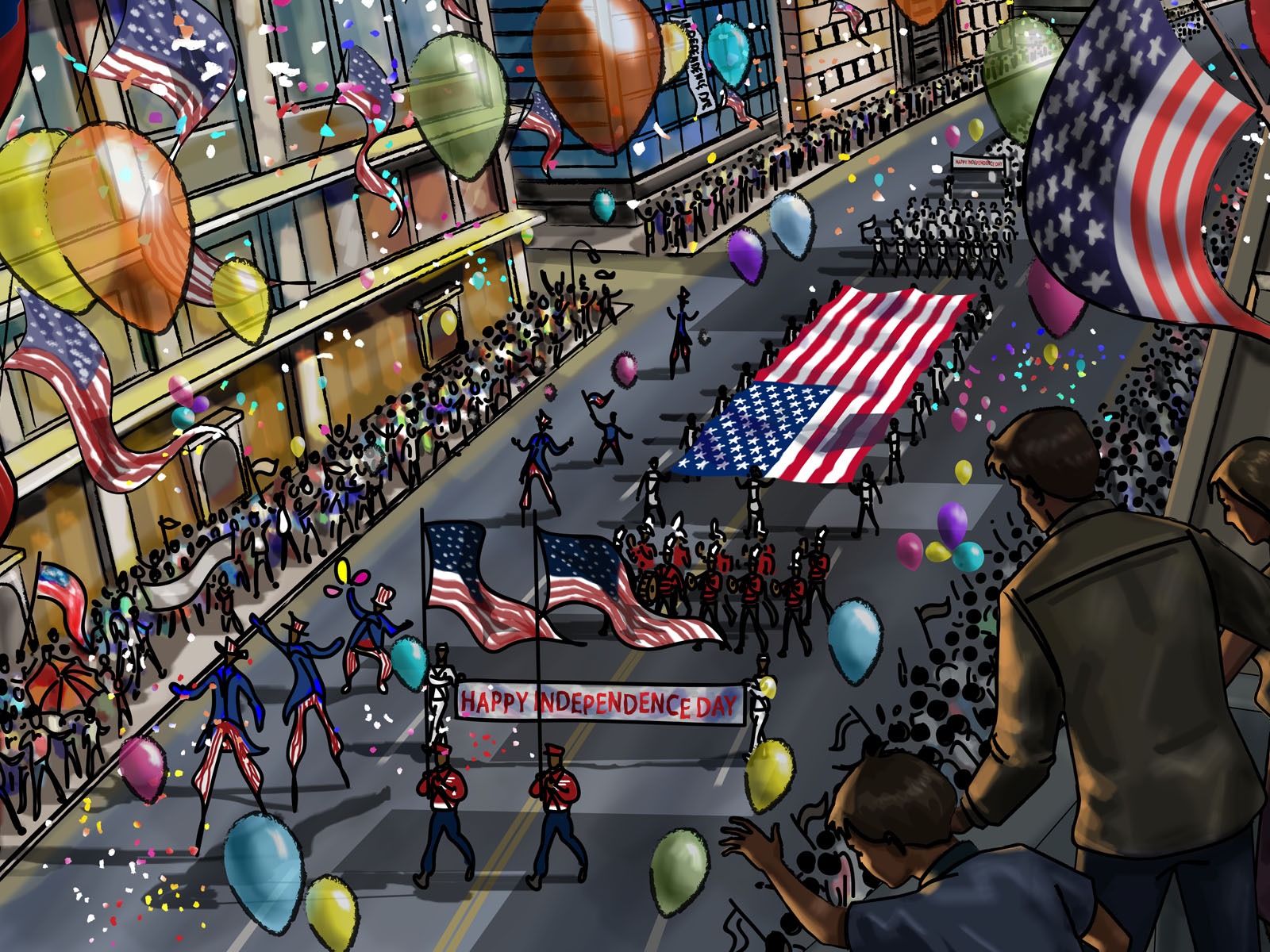 U. S. Den nezávislosti téma wallpaper #21 - 1600x1200